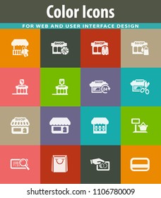 Shop icon set for web sites and user interface