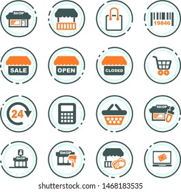 Shop icon set for web sites and user interface