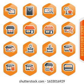 Shop icon set for web sites and user interface