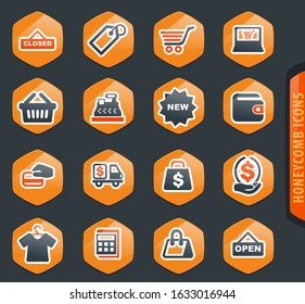 Shop icon set for web sites and user interface