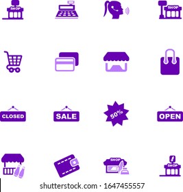 Shop icon set for web sites and user interface