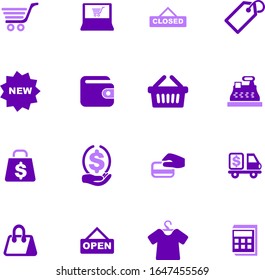 Shop icon set for web sites and user interface