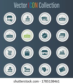 Shop icon set for web sites and user interface