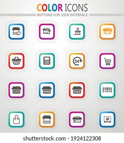 Shop icon set for web sites and user interface