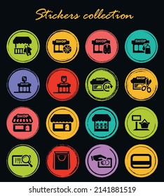 Shop icon set for web sites and user interface