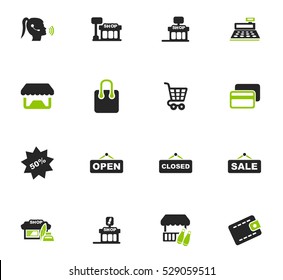 Shop icon set for web sites and user interface