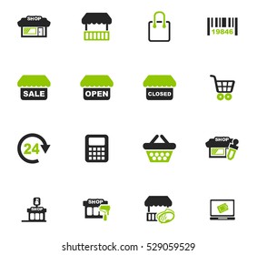Shop icon set for web sites and user interface
