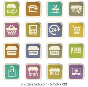 Shop icon set for web sites and user interface