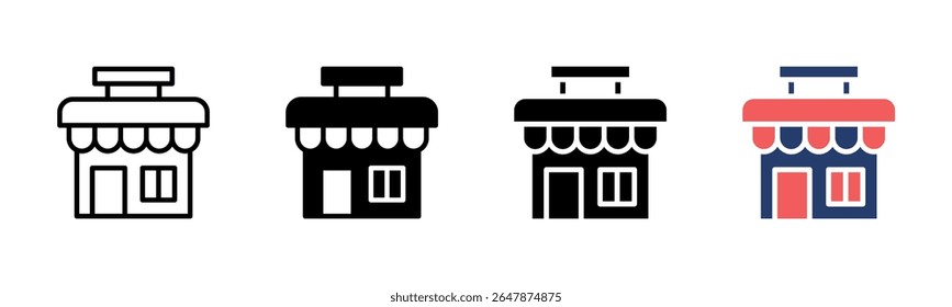 Shop icon sheet multiple style collection