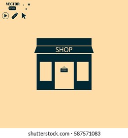 Shop icon stock vector illustration flat design