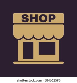 The shop icon. Store symbol. Flat Vector illustration