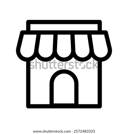 Shop icon. Storefront outline illustration design