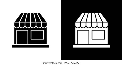 Colección de símbolo de icono de tienda. Vector plano ilustración de stock.