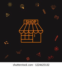 Shop icon symbol. Graphic elements for your design