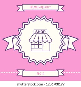 Shop icon symbol. Graphic elements for your design