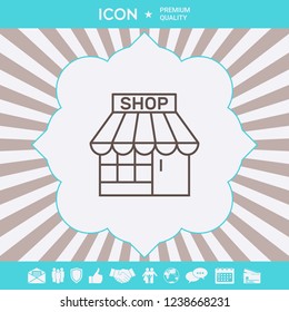 Shop icon symbol. Graphic elements for your design