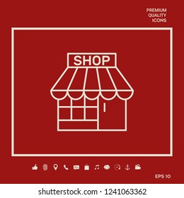 Shop icon symbol. Graphic elements for your design