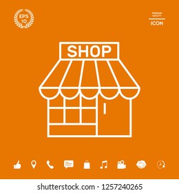 Shop icon symbol. Graphic elements for your design