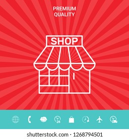 Shop icon symbol. Graphic elements for your design