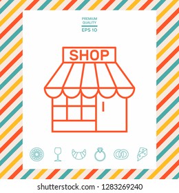 Shop icon symbol. Graphic elements for your design