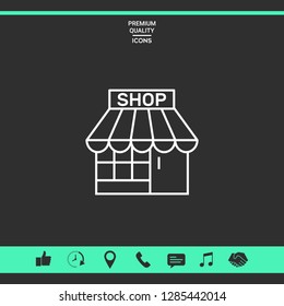 Shop icon symbol. Graphic elements for your design