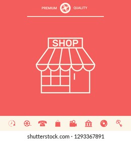 Shop icon symbol. Graphic elements for your design