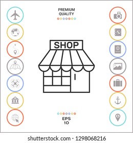 Shop icon symbol. Graphic elements for your design