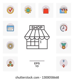 Shop icon symbol. Graphic elements for your design