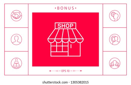 Shop icon symbol. Graphic elements for your design