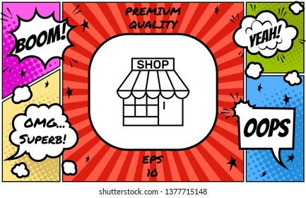 Shop icon symbol. Graphic elements for your design