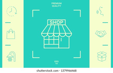 Shop icon symbol. Graphic elements for your design
