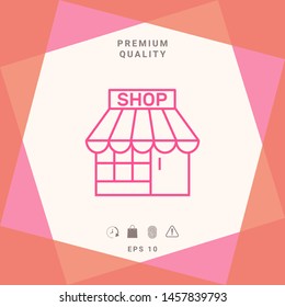Shop icon symbol. Graphic elements for your design