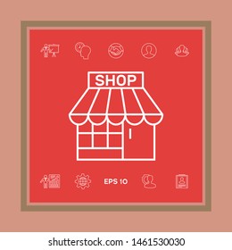 Shop icon symbol. Graphic elements for your design