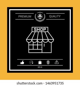 Shop icon symbol. Graphic elements for your design