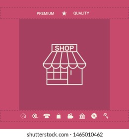 Shop icon symbol. Graphic elements for your design