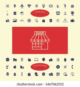 Shop icon symbol. Graphic elements for your design