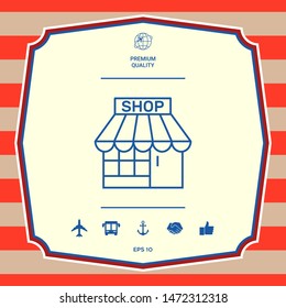 Shop icon symbol. Graphic elements for your design
