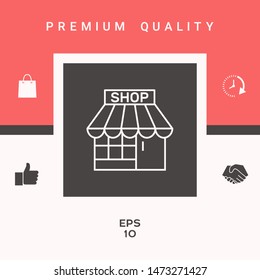 Shop icon symbol. Graphic elements for your design