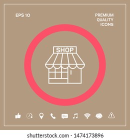 Shop icon symbol. Graphic elements for your design
