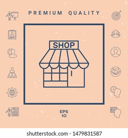 Shop icon symbol. Graphic elements for your design