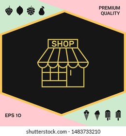 Shop icon symbol. Graphic elements for your design