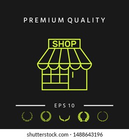 Shop icon symbol. Graphic elements for your design