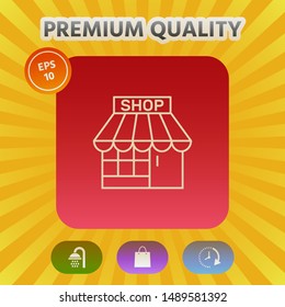 Shop icon symbol. Graphic elements for your design