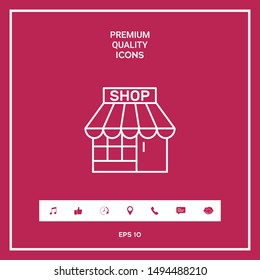Shop icon symbol. Graphic elements for your design
