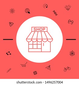 Shop icon symbol. Graphic elements for your design