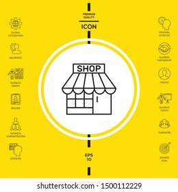 Shop icon symbol. Graphic elements for your design