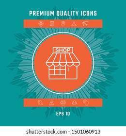 Shop icon symbol. Graphic elements for your design