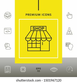 Shop icon symbol. Graphic elements for your design