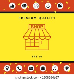 Shop icon symbol. Graphic elements for your design