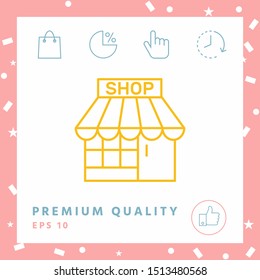 Shop icon symbol. Graphic elements for your design